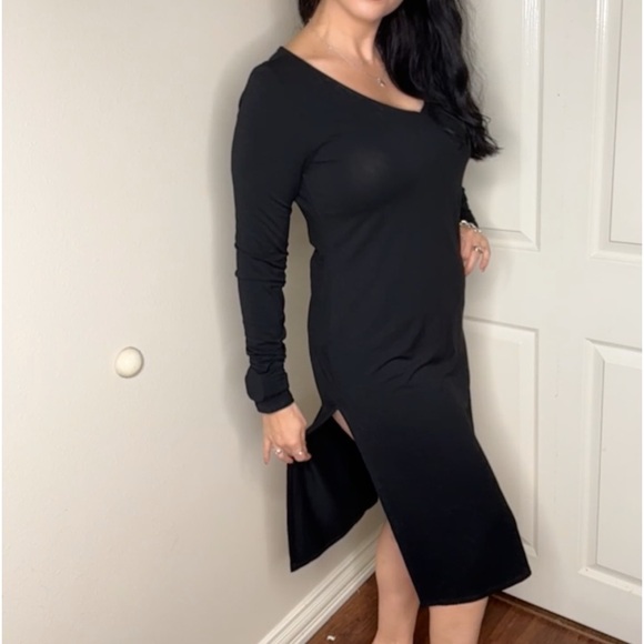 Like new- Black midi dress - Picture 8 of 9